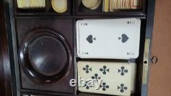BOITE A JEUX DE CARTES NAPOLEON III FIN XIX ème SIECLE BOITE A JEUX DE CARTES NAPOLEON III FIN XIX ème SIECLE