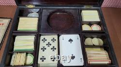 BOITE A JEUX DE CARTES NAPOLEON III FIN XIX ème SIECLE BOITE A JEUX DE CARTES NAPOLEON III FIN XIX ème SIECLE