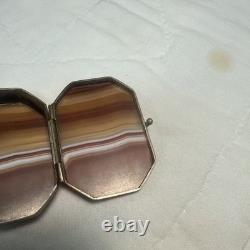 BOITE A Pilule en Agate XIXè Petit Coffret Napoléon III