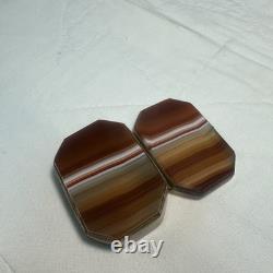 BOITE A Pilule en Agate XIXè Petit Coffret Napoléon III