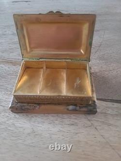 BOITE TIMBRES BRONZE Ange Napoléon III XIXè French Victorian 19thC Sur Marbre