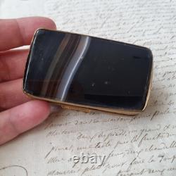 BOITE en Agate XIXè Souvenir Bains St Gervais Coffret Napoléon III