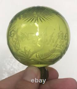 BOULE À REPRISER CRISTAL GRAVÉ MEISENTHAL XIX 19eme SIÈCLE NAPOLEON III BOULE À REPRISER CRISTAL GRAVÉ MEISENTHAL XIX 19eme SIÈCLE NAPOLEON III
