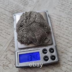 BOURSE Maille Argent AUMONIERE XIXè NAPOLEON III 134g Silver 800 Purse