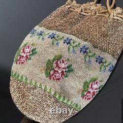 BOURSE Sac en Perles Milieu XIXè NAPOLEON III Beaded PURSE BAG Mid 19thC