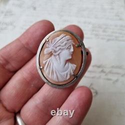 BROCHE Ancienne CAMEE Napoléon III XIXè Victorian Shell CAMEO Brooch 19thC