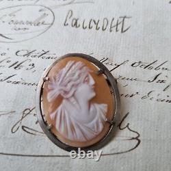 BROCHE Ancienne CAMEE Napoléon III XIXè Victorian Shell CAMEO Brooch 19thC