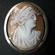 Broche Camee Ancien Coquillage Argent Xixè Antique Shell Cameo 19th C Brooch