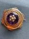Broche NapolÉon Iii En Or 18k Avec Amethyste Xixé Poinçons Tete Aigle
