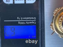 BROCHE NAPOLÉON III en or 18K avec AMETHYSTE XIXé poinçons tete aigle