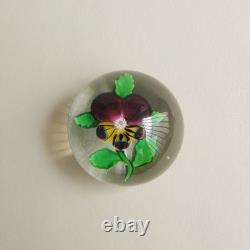 Baccarat Sulfure Pensée XIXe Pansey Baccarat XS Sulphide 19th c