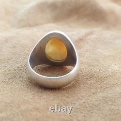 Bague chevalière Argent serti Camée coquille Profil féminin XIXe Napoéon III