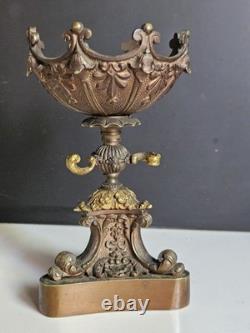Baguier Epoque XIX Bronze Era Bougeoir Napoleon III empire