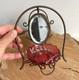Baguier Vide Poche Porte Montre Miroir Laiton Et Verre Muguet Iii Xixè