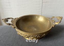 Barbedienne Coupe Signée Bronze Doré XIXe Napoléon III Décor Ciselé de Pampres