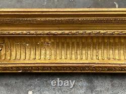 Beau cadre à canaux ancien bois doré feuille d'or format vue 22,4 x 30,4 cm XIXè