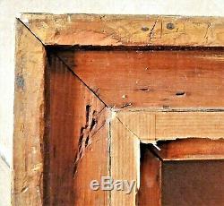 Beau cadre à large moulure en bois et stuc doré d'époque fin XIX ème vers 1880