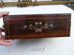 Boite A Bijoux Napoléon III Marqueterie Boulle nacre et laiton XIX siècle