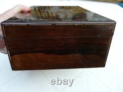 Boite A Bijoux Napoléon III Marqueterie Boulle nacre et laiton XIX siècle