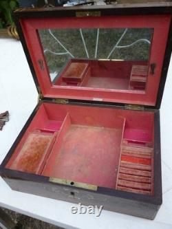 Boite A Bijoux Napoléon III Marqueterie Boulle nacre et laiton XIX siècle