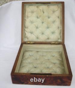 Boite Coffret bijoux Napoléon III Marqueterie Bois Précieux XIXe