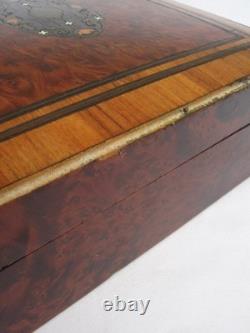 Boite Coffret bijoux Napoléon III Marqueterie Bois Précieux XIXe