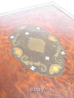 Boite Coffret bijoux Napoléon III Marqueterie Bois Précieux XIXe