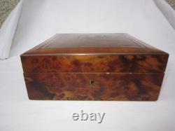 Boite Coffret bijoux Napoléon III Marqueterie Bois Précieux XIXe