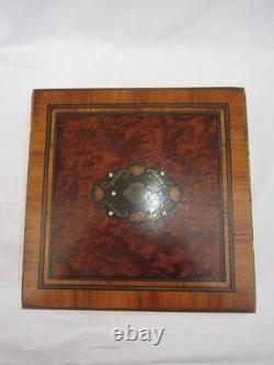Boite Coffret bijoux Napoléon III Marqueterie Bois Précieux XIXe