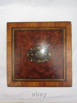 Boite Coffret bijoux Napoléon III Marqueterie Bois Précieux XIXe