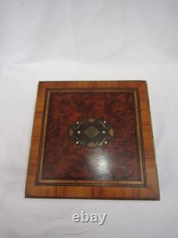 Boite Coffret bijoux Napoléon III Marqueterie Bois Précieux XIXe