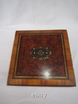 Boite Coffret bijoux Napoléon III Marqueterie Bois Précieux XIXe