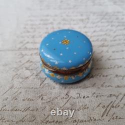 Boite Email Emaux Bleu XIXè Napoléon III French Victorian Enamel Box 19thC