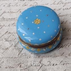 Boite Email Emaux Bleu XIXè Napoléon III French Victorian Enamel Box 19thC