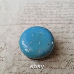 Boite Email Emaux Bleu XIXè Napoléon III French Victorian Enamel Box 19thC