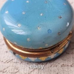 Boite Email Emaux Bleu XIXè Napoléon III French Victorian Enamel Box 19thC