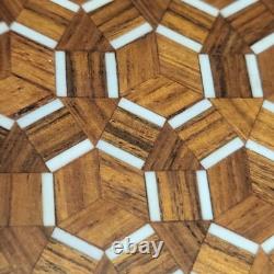 Boite à Couture Napoléon III en Marqueterie + Bobines Fil et Mètre en Nacre XIXe