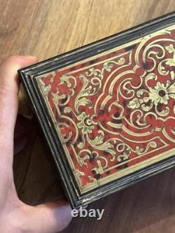 Boîte à Gants Époque Napoléon III Marqueterie Boulle Fin XIX Ème Siècle