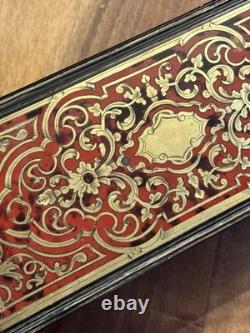 Boîte à Gants Époque Napoléon III Marqueterie Boulle Fin XIX Ème Siècle