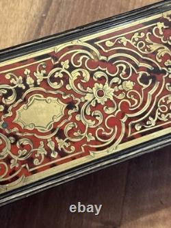 Boîte à Gants Époque Napoléon III Marqueterie Boulle Fin XIX Ème Siècle