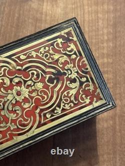 Boîte à Gants Époque Napoléon III Marqueterie Boulle Fin XIX Ème Siècle