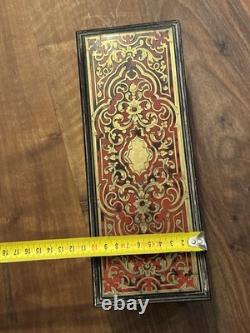 Boîte à Gants Époque Napoléon III Marqueterie Boulle Fin XIX Ème Siècle