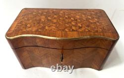 Boite a bijoux Napoléon en marqueterie de placage XIX siècle