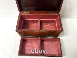 Boite a bijoux Napoléon en marqueterie de placage XIX siècle