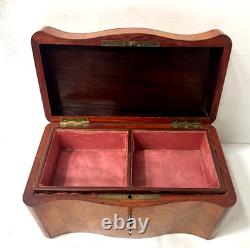 Boite a bijoux Napoléon en marqueterie de placage XIX siècle