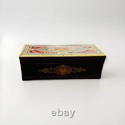 Boîte à gants marqueterie Boulle laiton doré bois noirci Napoléon III XIXè