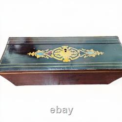 Boîte à gants marqueterie Boulle laiton doré bois noirci Napoléon III XIXè