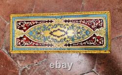 Boîte à gants marqueterie Boulle laiton doré bois noirci Napoléon III XIXè