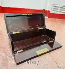Boîte à gants marqueterie Boulle laiton doré bois noirci Napoléon III XIXè