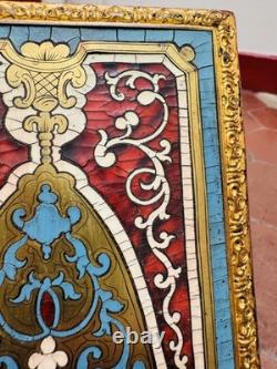 Boîte à gants marqueterie Boulle laiton doré bois noirci Napoléon III XIXè
